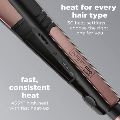 CONAIR INFINITIPRO Rose Gold Ceramic Flat Iron, 1-inch