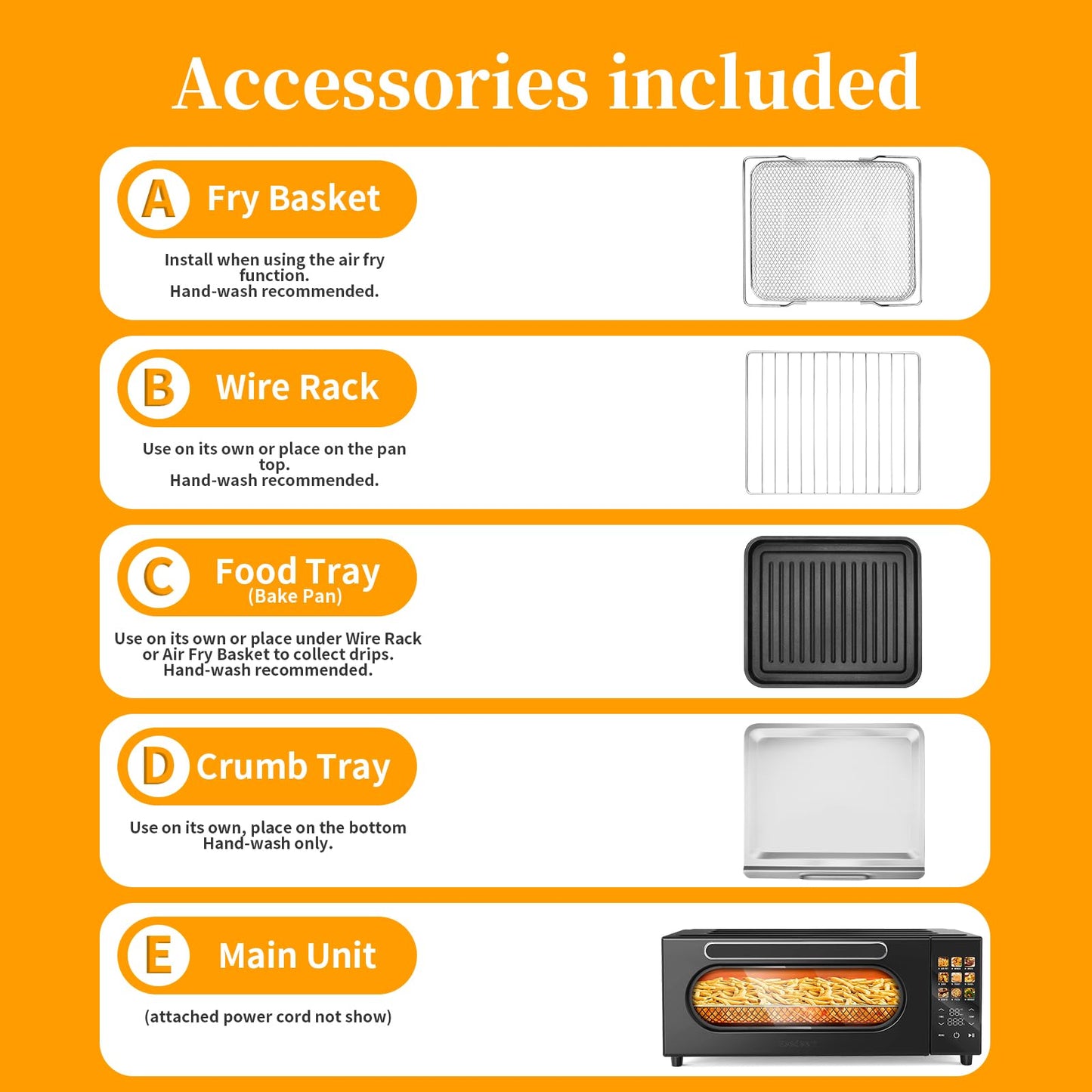 SEEDEEM 10-in-1 Convection Toaster Oven, 15L