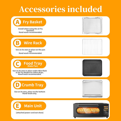 SEEDEEM 10-in-1 Convection Toaster Oven, 15L