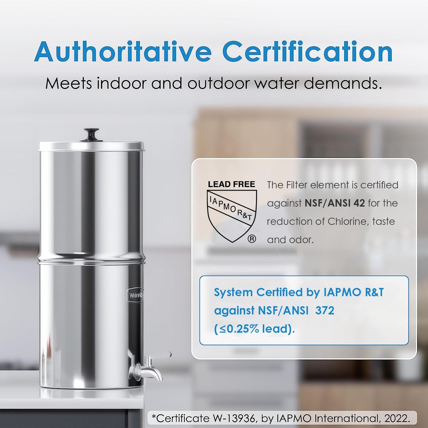 Waterdrop Gravity-Fed Water Filter System with Filters