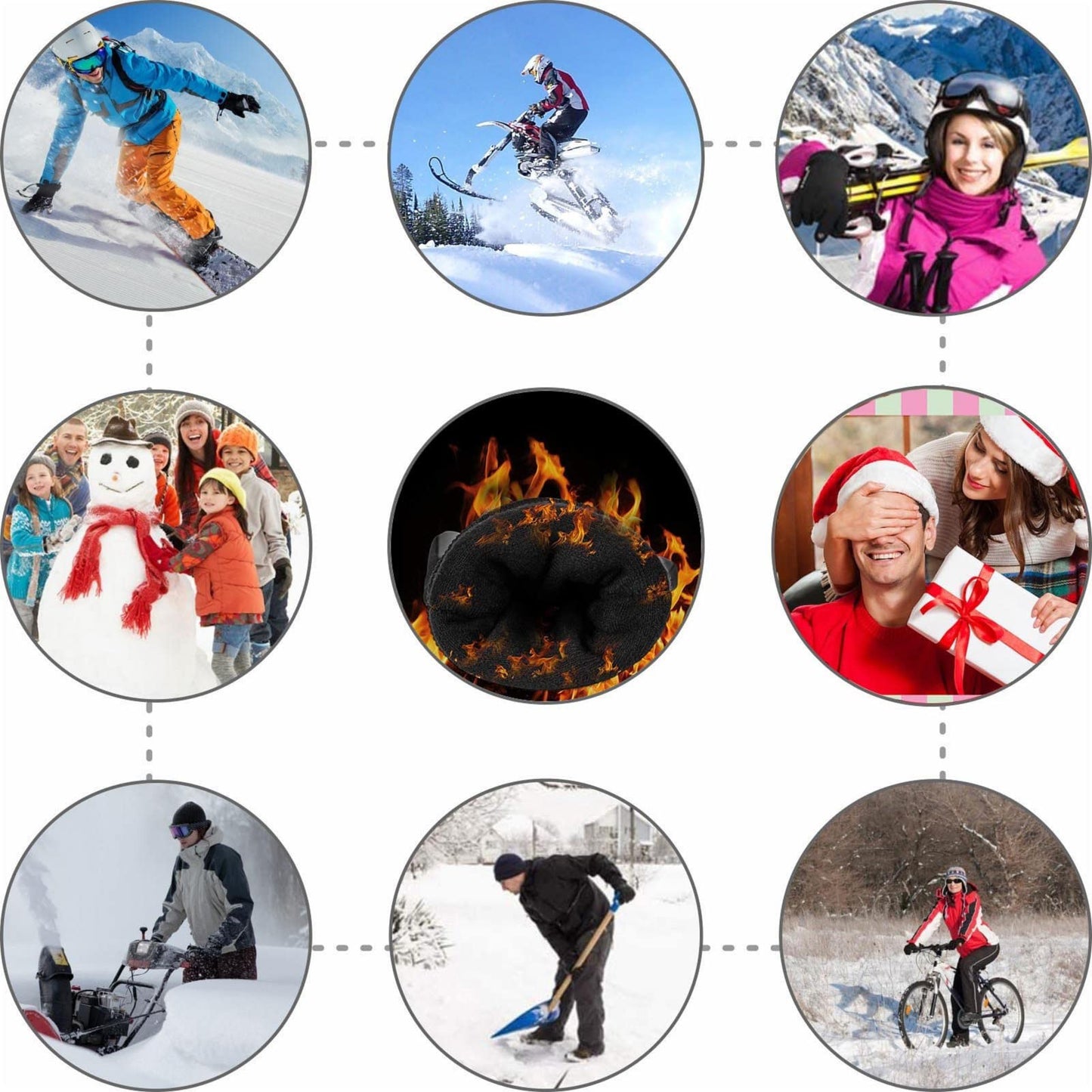 Winter Thermal Touchscreen Gloves for Outdoor Activities