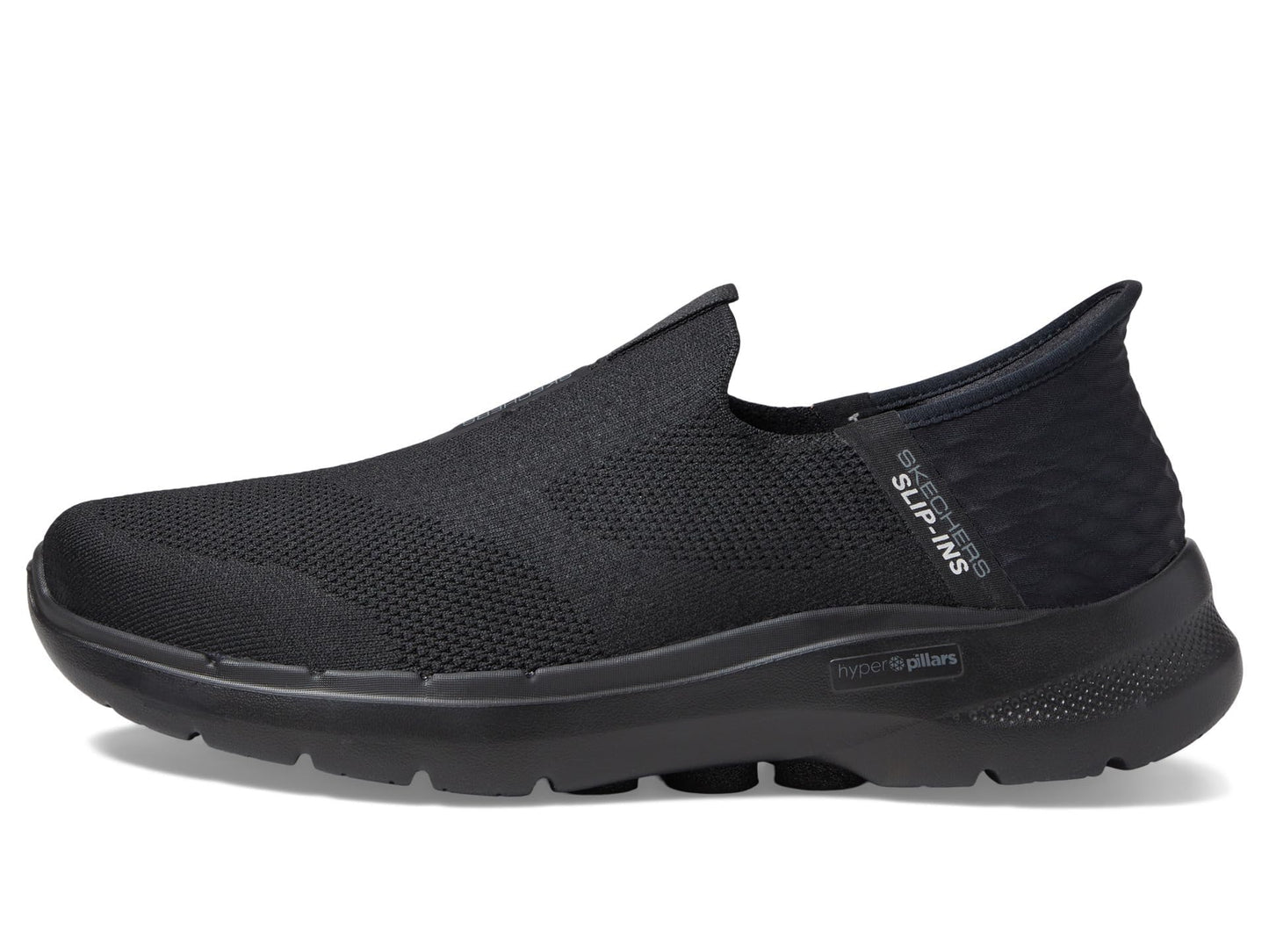 Skechers Men's Gowalk 6 Slip-Ins-Athletic Slip-On Walking Shoes | Casual Sneakers with Memory Foam, Black, 9