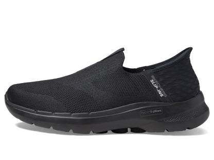 Skechers Men's Gowalk 6 Slip-Ins-Athletic Slip-On Walking Shoes | Casual Sneakers with Memory Foam, Black, 9