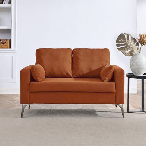 FANYE 3 Pieces Living Room Sofa Sets Include Armchair,Loveseat and 3Seaters Couch,Corduroy Upholstered Tufted Sofa&Couch with 4 Pillows and Metal Legs for Home Office Apartment
