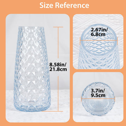 Crystal Round Glass Vase for Floral Arrangements