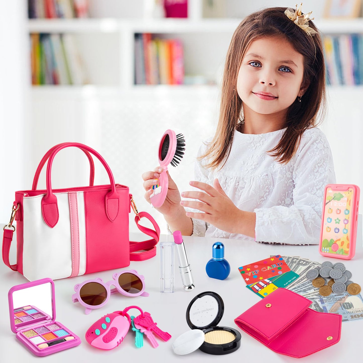 Juboury Play Purse with Accessories for Girls