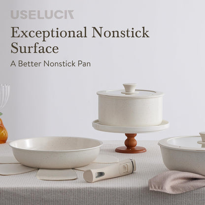 21-Piece Non-Stick Cookware Set with Removable Handles