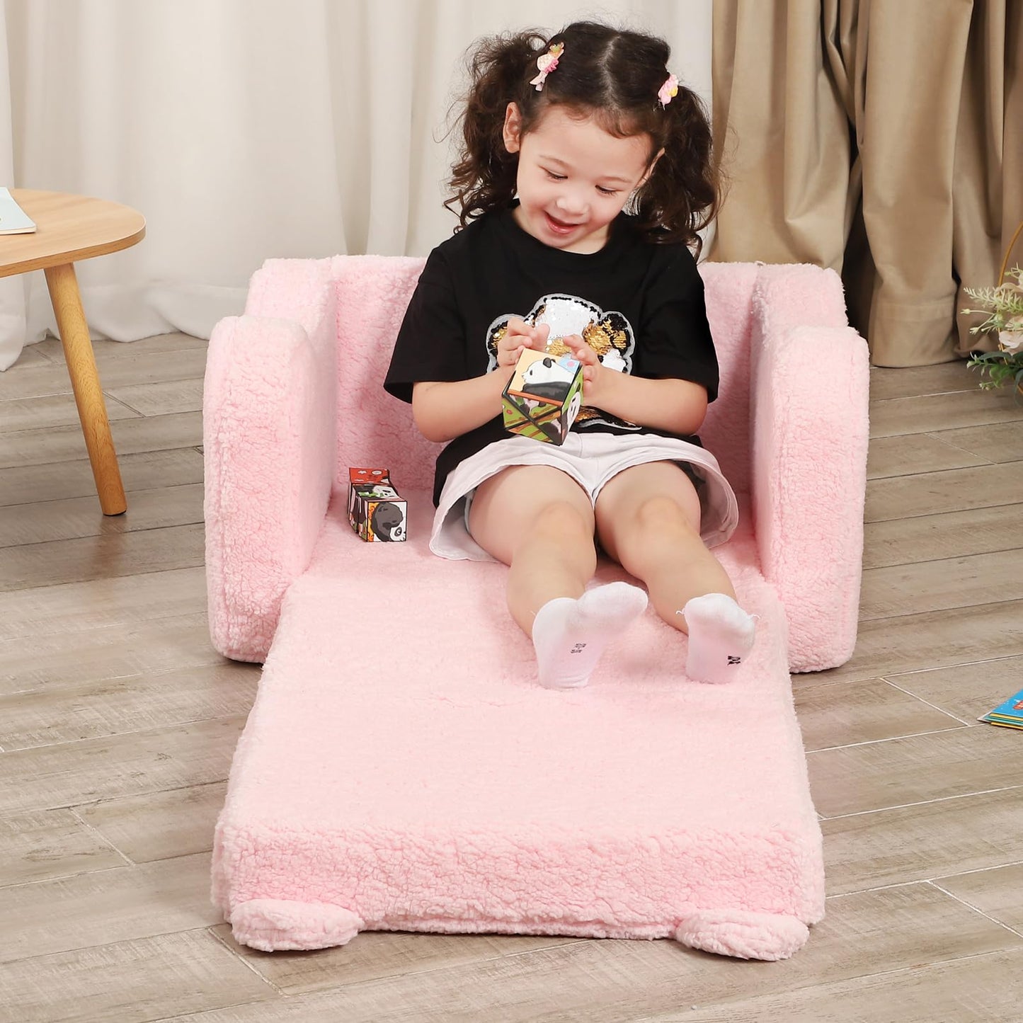 2-in-1 Toddler Convertible Sofa Lounger for Kids
