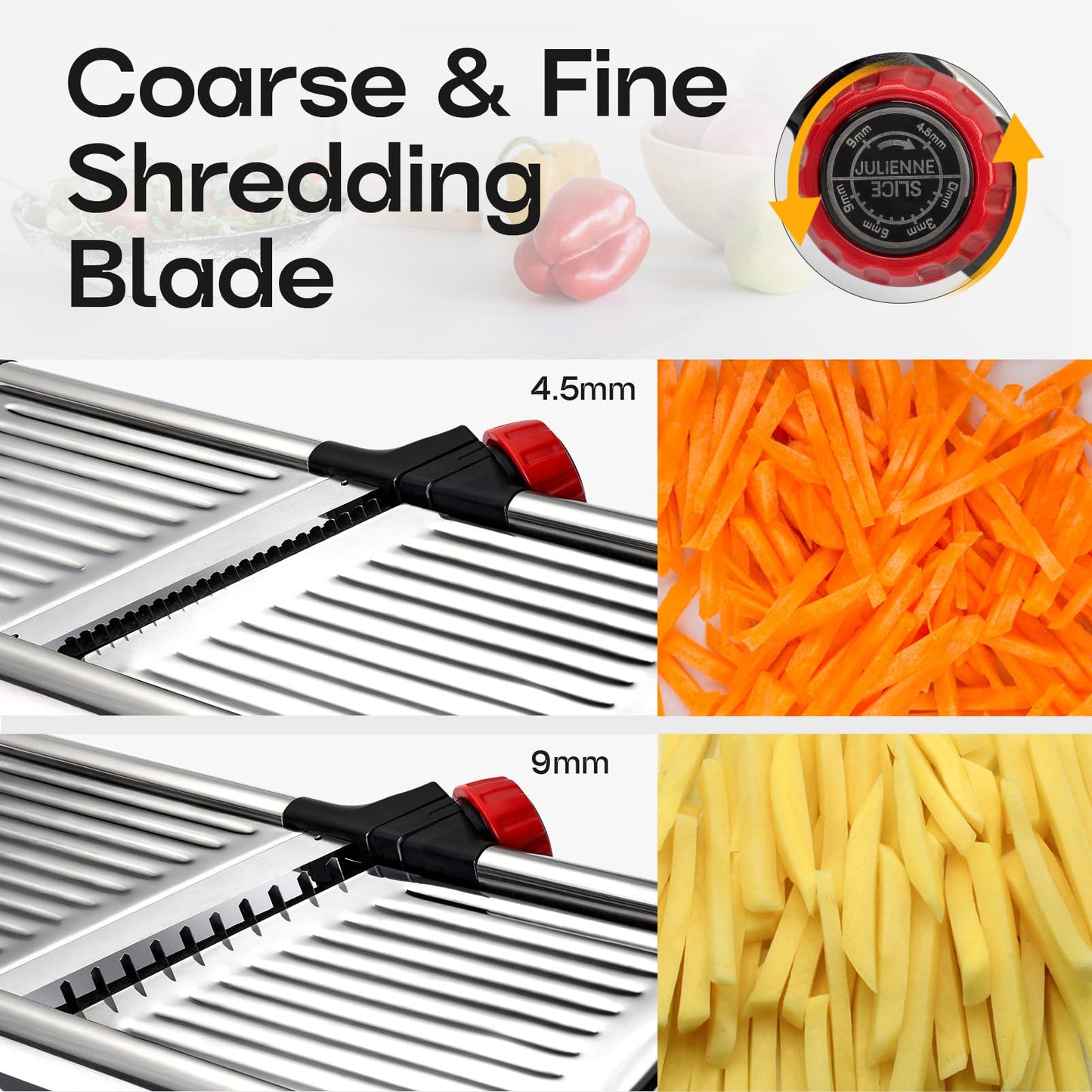 Adjustable Stainless Steel Mandoline Slicer for Vegetables