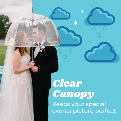 totes Clear Dome Umbrella for Wind & Rain