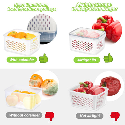 BPA-Free Fruit Storage Containers with Airtight Lids