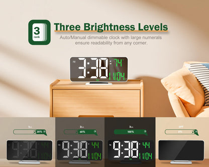 Neasroe 6.7" LED Digital Alarm Clock