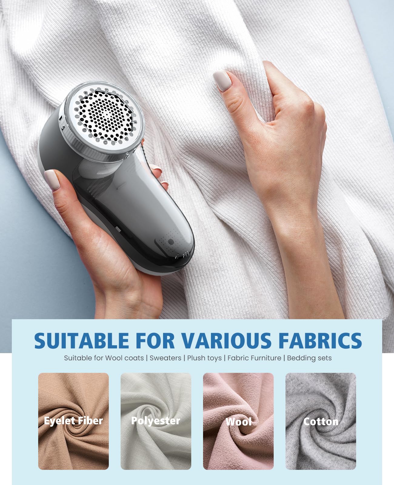 POPCHOSE Lint Remover Fabric Shaver for Clothes
