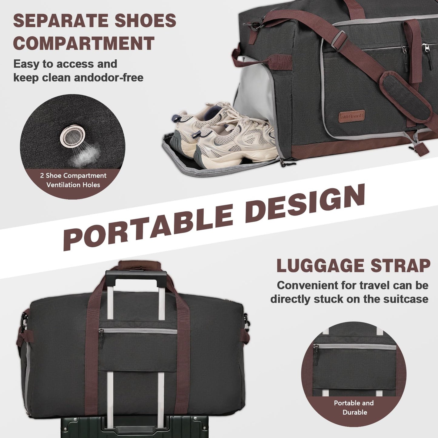 120L Waterproof Foldable Travel Duffle Bag