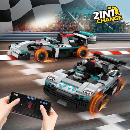 STEM Building Toys Remote Control Racing Car Set