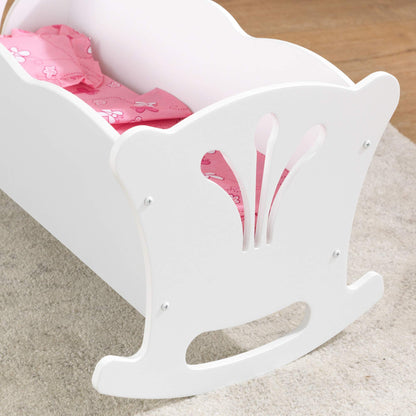 KidKraft Wooden Doll Rocking Cradle with Accessories