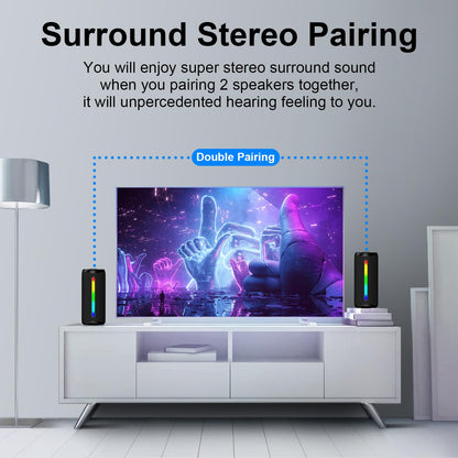 Bluetooth Portable Speaker with 16W Stereo Sound