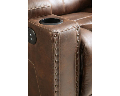 Power Reclining Sofa with Adjustable Headrest