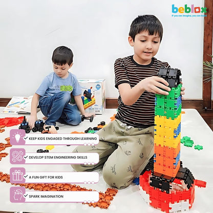 136-Piece Interlocking Building Blocks for Kids