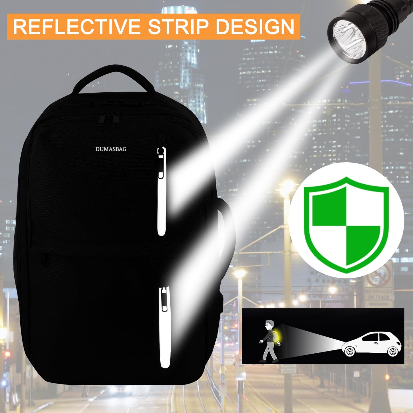 Travel Laptop Backpack with Shoe Compartment, 40L