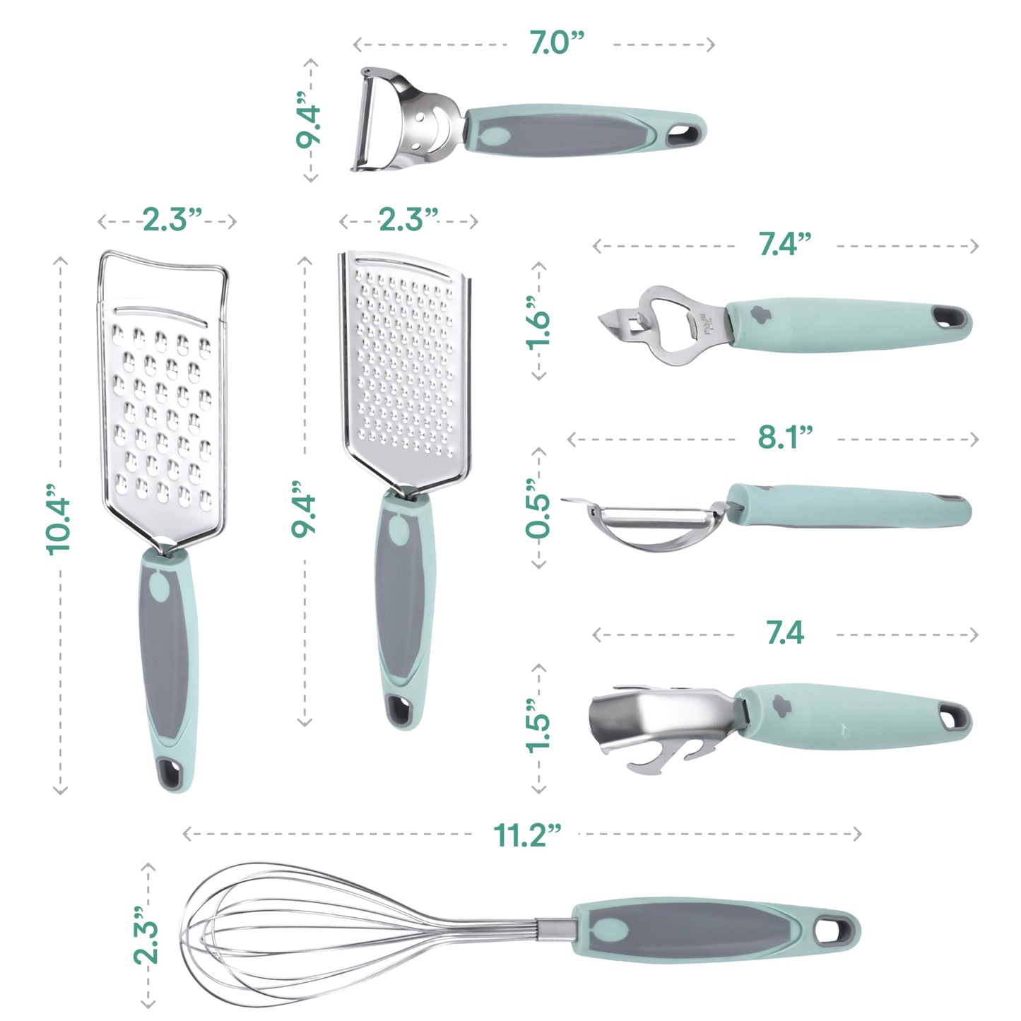 7-Piece Silicone Cooking Tool Set - Outlery
