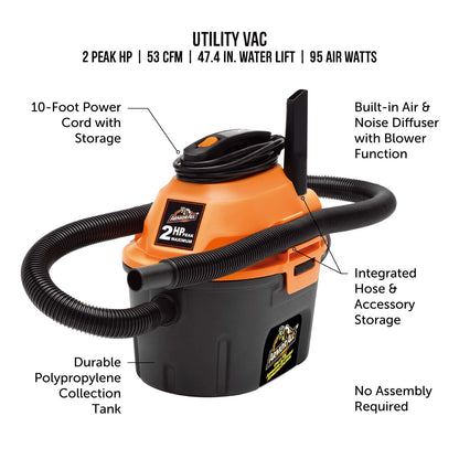 Armor All 2.5 Gallon Wet/Dry Shop Vacuum