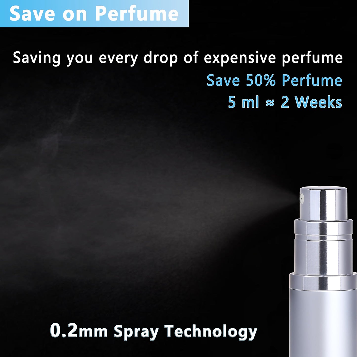 Qavhun Travel Perfume Atomizer Bottle 3-Pack