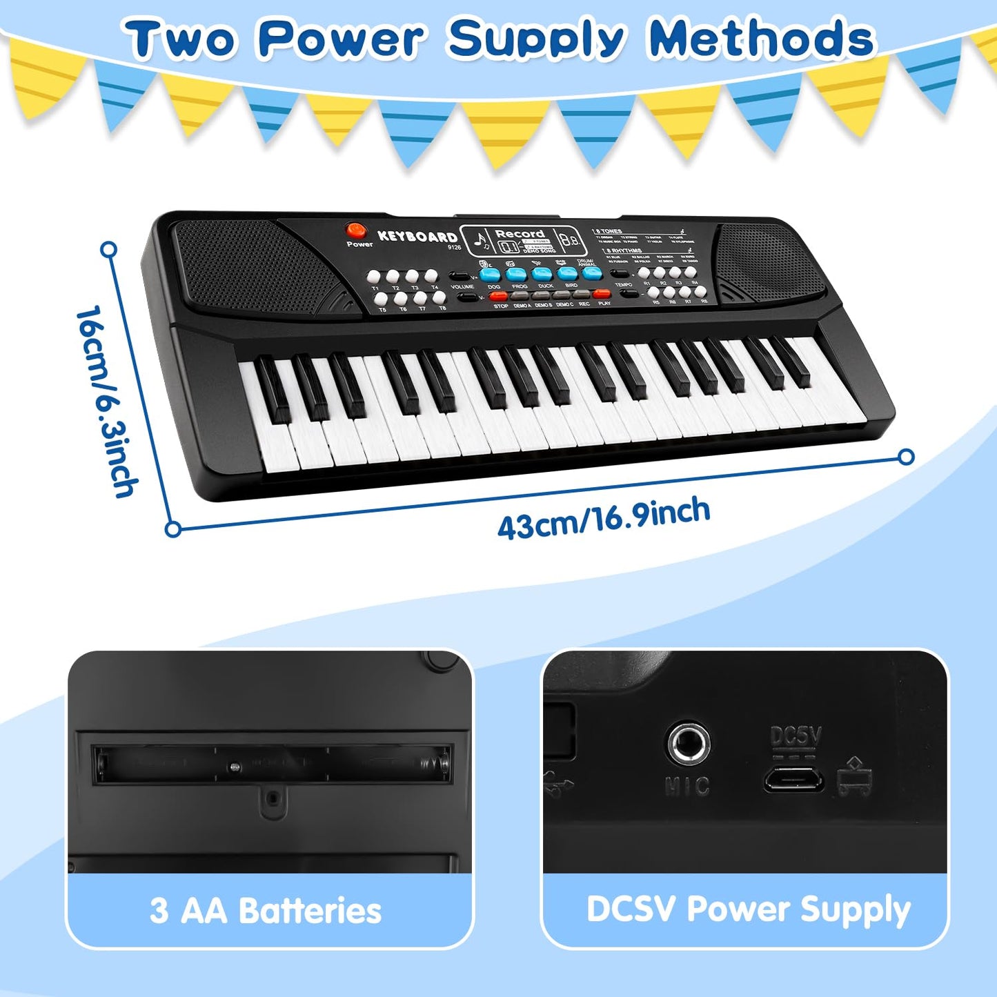 37 Key Piano for Kids Upgrade Piano Keyboard Music Toys for 3+ Year Old Piano Keyboard for Beginners Kids Musical Instruments Toys for 3 4 5 6 Year Old Boys Girls Gifts