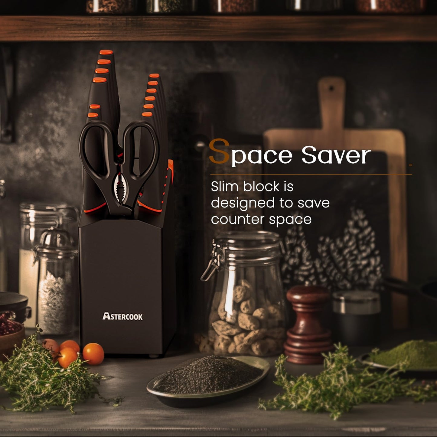 15-Piece Astercook Dishwasher Safe Knife Set