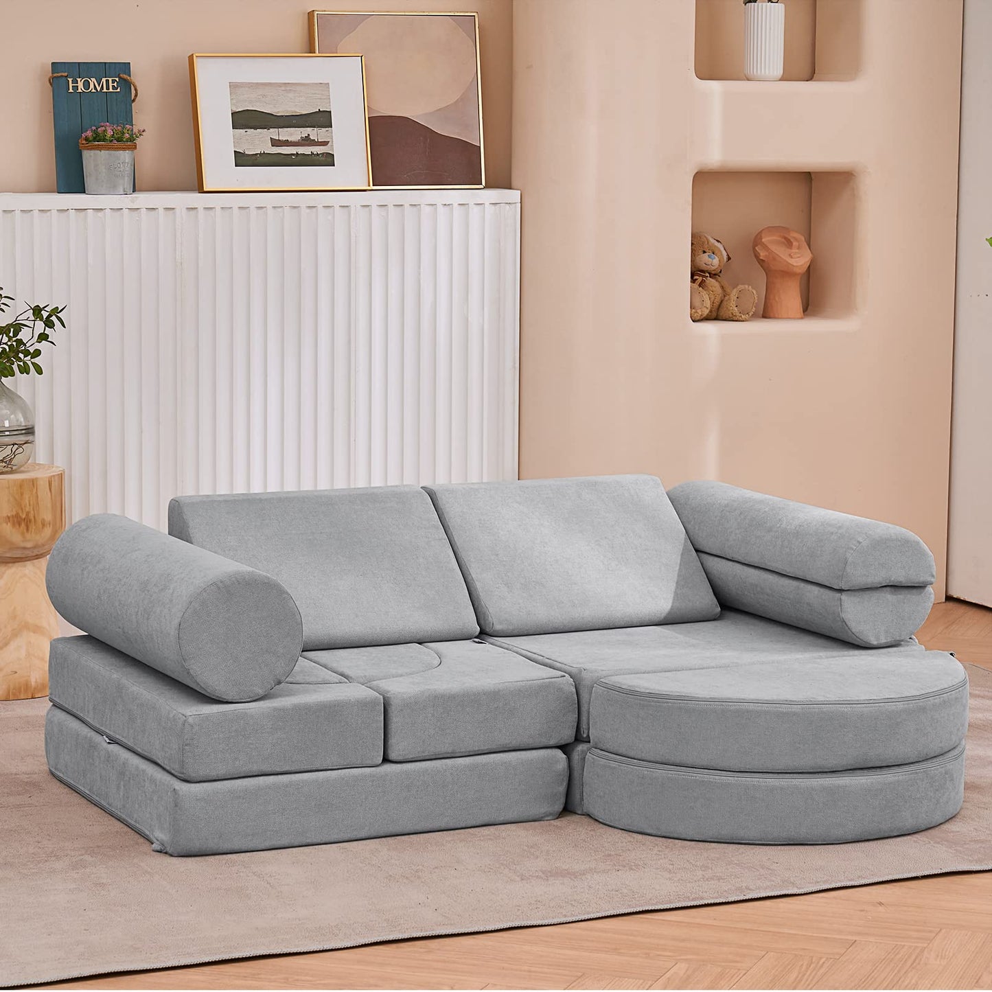 14PCS Kids Modular Play Couch Set