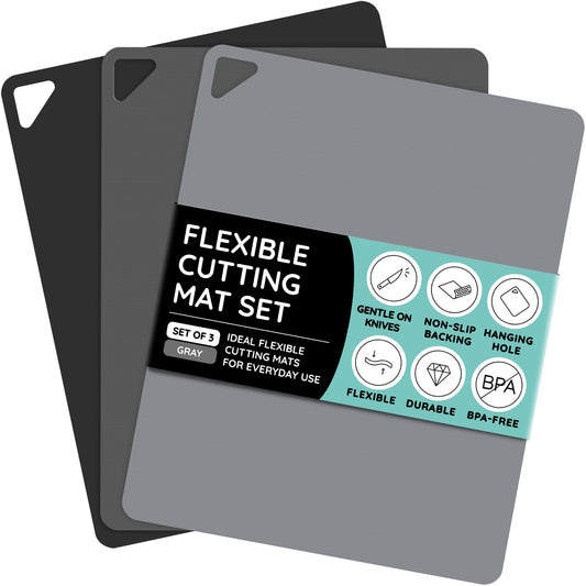 Flexible Non-Slip Cutting Boards Set of 3