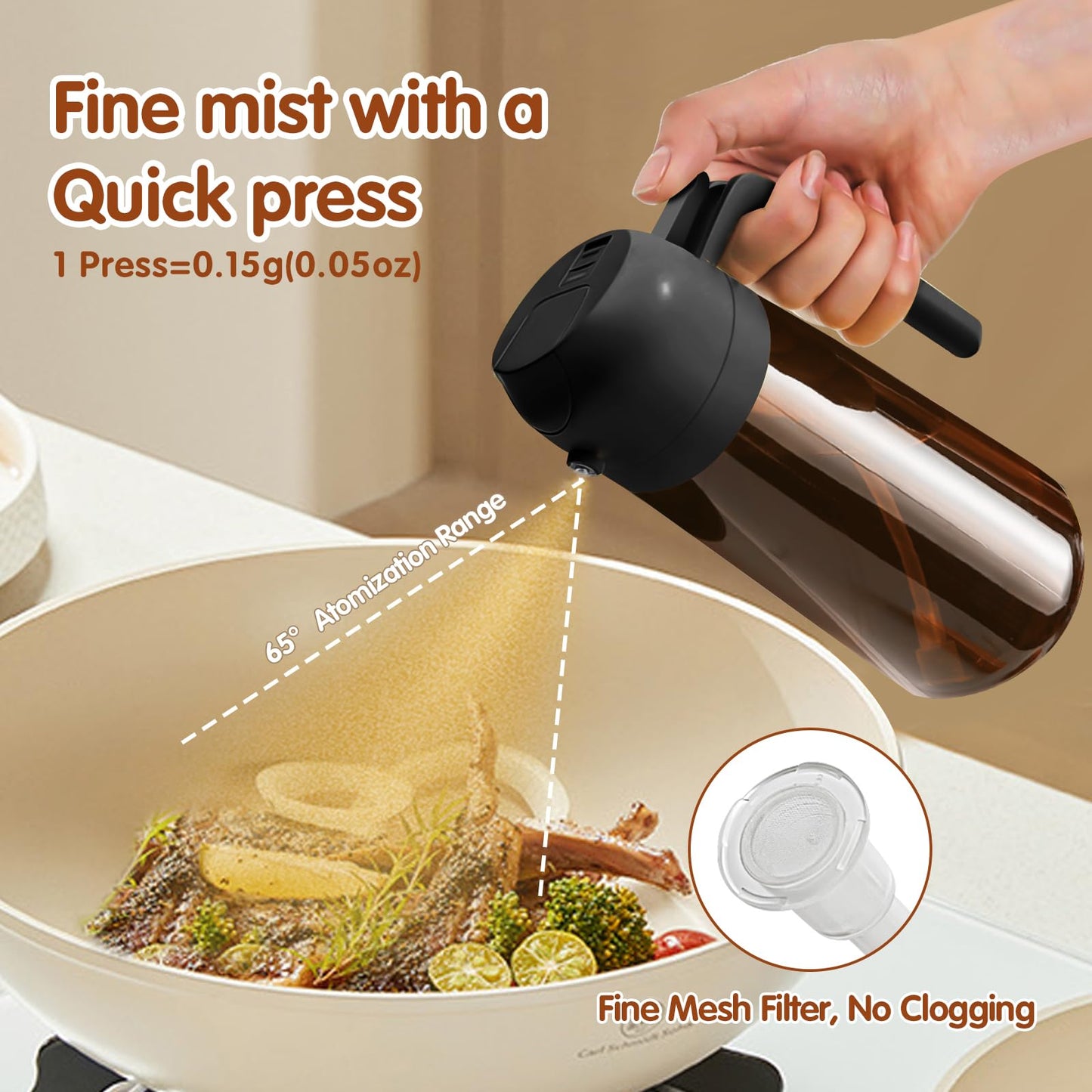 16oz Oil Sprayer Dispenser by YARRAMATE