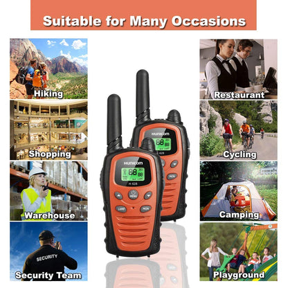 HUNICOM Business Walkie Talkies with Earphone Jack, Long Distance Business Two Way Radio for Adults, Clear Sound Walky Talky Durable Commercial Wakie Talkies for Men Women Outdoor Adventures