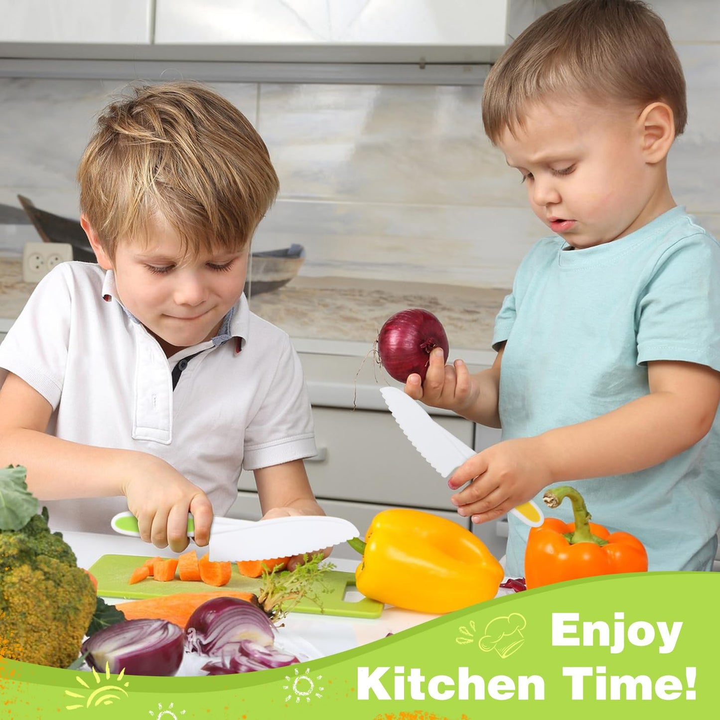 28PCS Toddler Knife Set for Kids Cooking