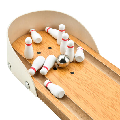 Mini Wooden Bowling Game Set for Fun