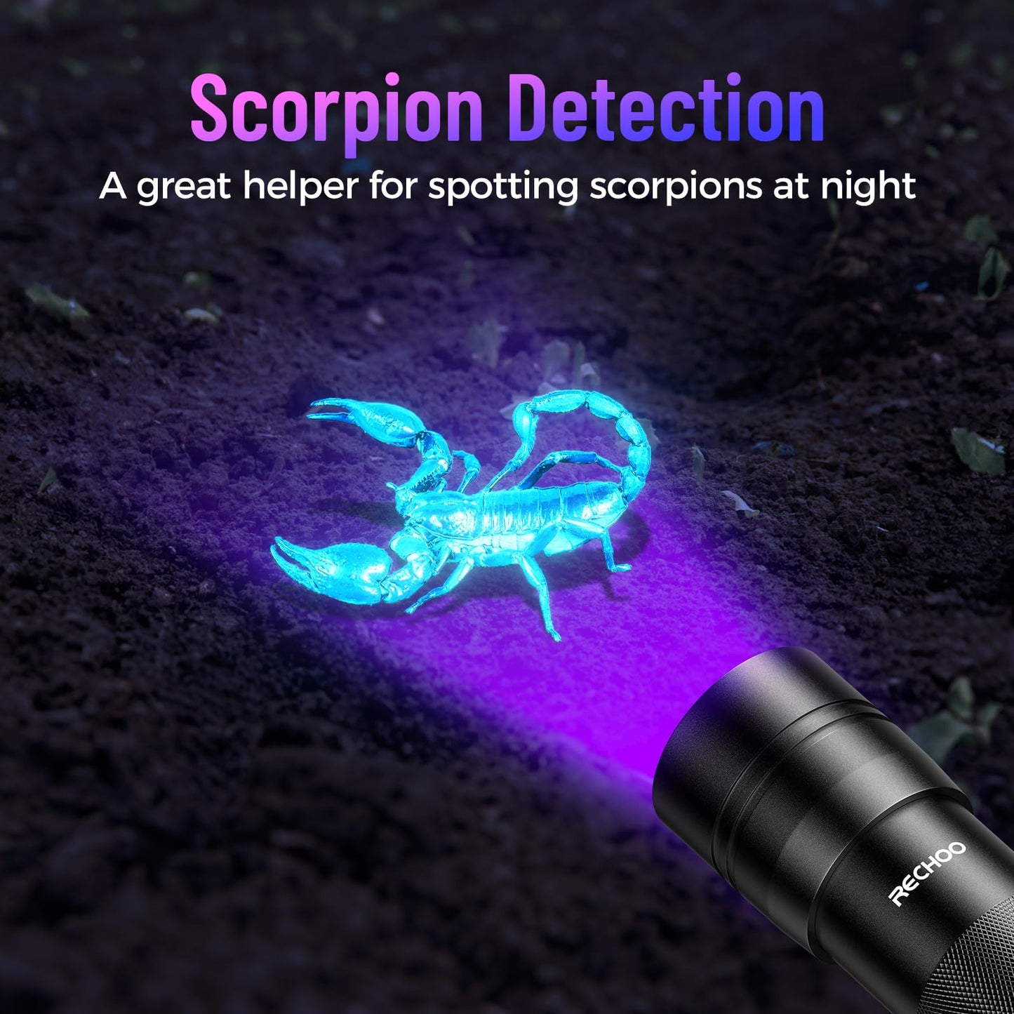 2 Pack UV Flashlight for Pet Urine Detection
