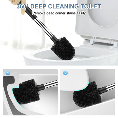 Toilet Brush Set with Holder and Long Handle