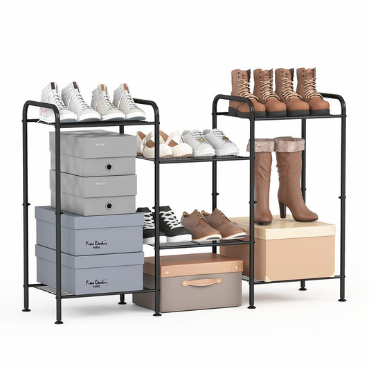 Expandable 6-Layer Shoe Rack for Easy Storage