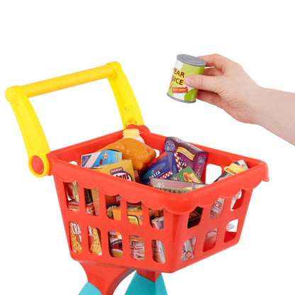 Battat Shopping Playset with Cart and 29 Foods