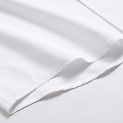 Simmashah Men's Wrinkle-Free Dress Shirt White M