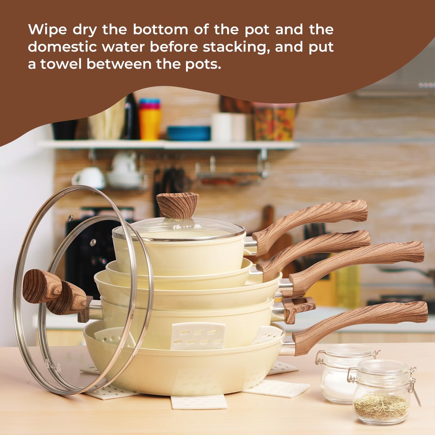 Non Stick Aluminium Cookware Set, 10 Pieces