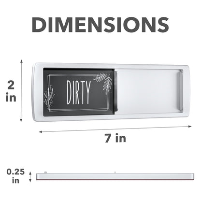 ASSURED SIGNS Stylish Clean Dirty Magnet Sign - 2 by 7 Inch - Ideal Clean Dirty Magnet for Dishwasher - Kitchen Organizer and Gadget - Nice Office, Home Farmhouse Decor - Dirty Clean Dishwasher Magnet