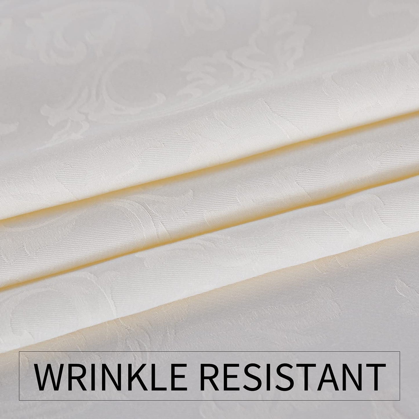 Obstal 210GSM Rectangle Table cloth, Water Resistance Microfiber Tablecloth, Decorative Fabric Table Cover for Outdoor and Indoor Use (Ivory, 52 x 70 Inch)