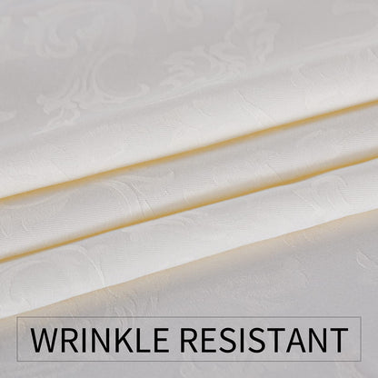 Obstal 210GSM Rectangle Table cloth, Water Resistance Microfiber Tablecloth, Decorative Fabric Table Cover for Outdoor and Indoor Use (Ivory, 52 x 70 Inch)