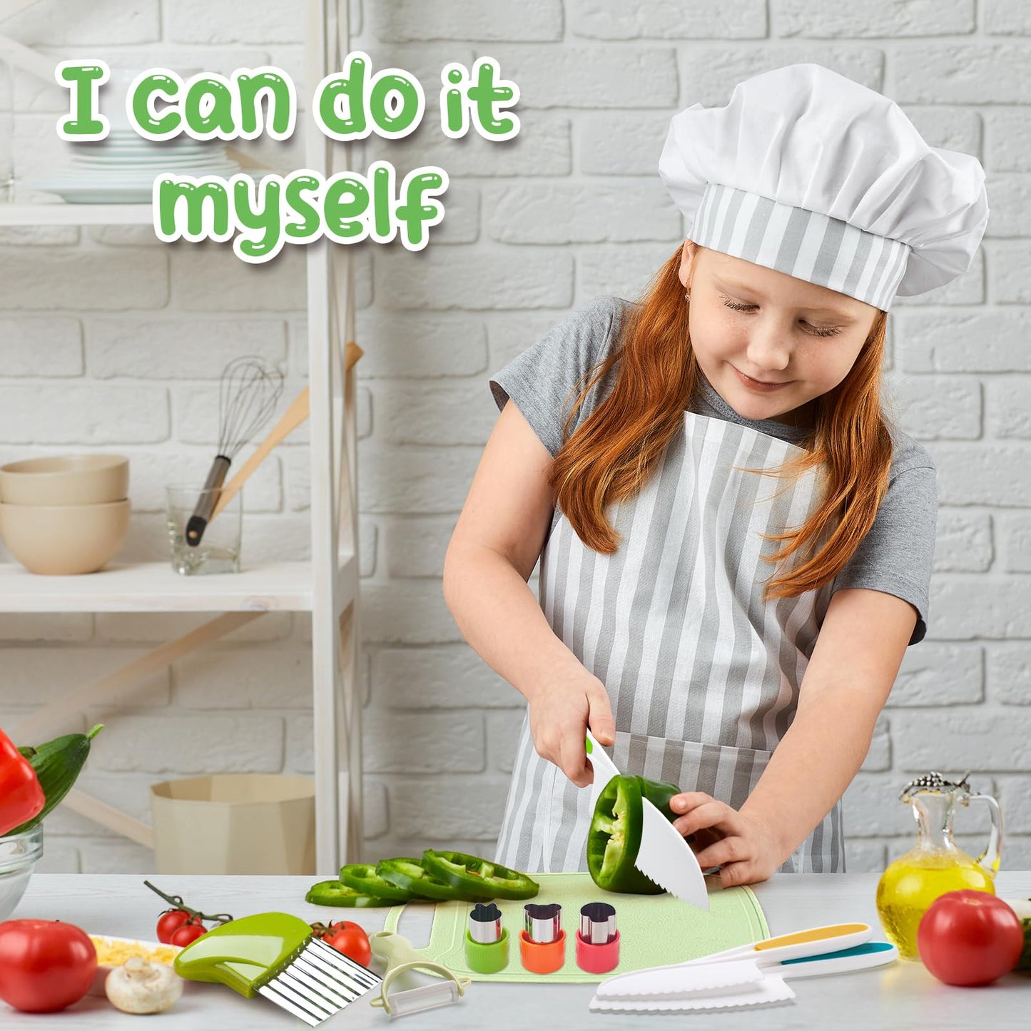 10Pcs Kids Kitchen Knife Set for Toddlers