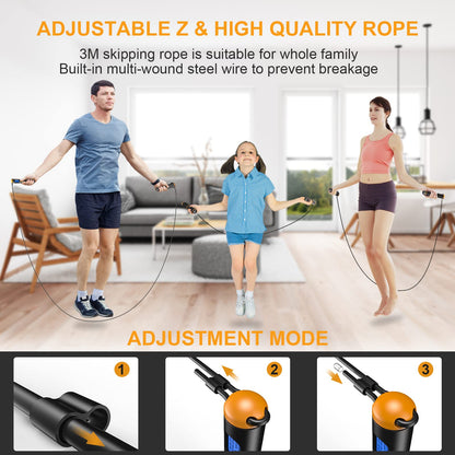 Smart Jump Rope with Digital Counter for Fitness