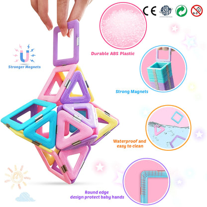 Magnetic Tiles Building Set for Kids 3-8 Years