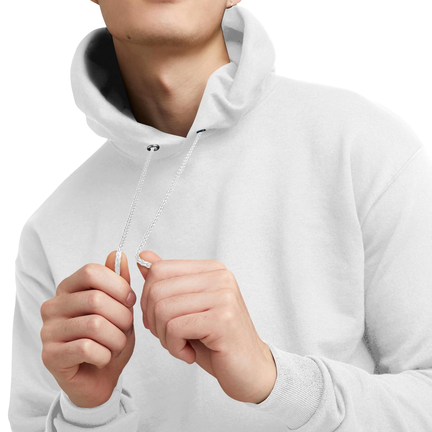 Hanes EcoSmart Hooded Sweatshirt for Men, White