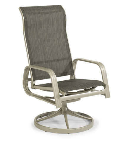Homestyles Gray Outdoor Swivel Rocking Chair