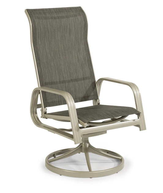 Homestyles Gray Outdoor Swivel Rocking Chair